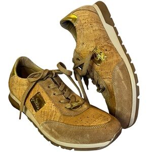 Gold and Tan Women's Sneakers